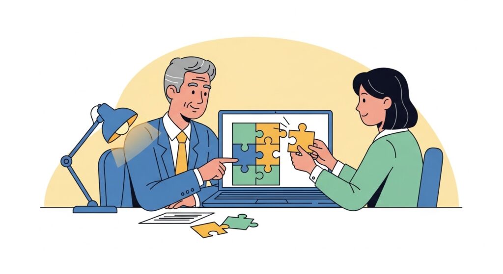 共同受任制による丁寧なOJT指導で実務を習得